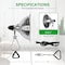 Ipower Simple Deluxe Clamp Lamp Light with 8.5 Inch Aluminum Reflector up to 150 Watt HIWKLTCLAMPMSILBLK - alternate 5
